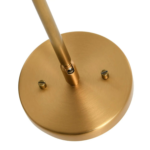 Dope Mid Century Inspired 2-Tone Ceiling Light With Frosted Glass Diffuser, Matte Black Shade And Natural Brass Accents, base detail