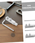 2pcs Broken Valve Screw Extractor Kit For Damaged Bolts And Stripped Screws Easy Pipe Thread Remover Tool Set To Hit The Spot And Fix Messy Pipes Fast, silver aluminum pipe threading tool with hex key