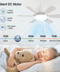 Outdoor Ceiling Fan With Lights 18 Inch Gazebo Style Plug In Portable Hanging Hook For Patios Tents And Camping White in use