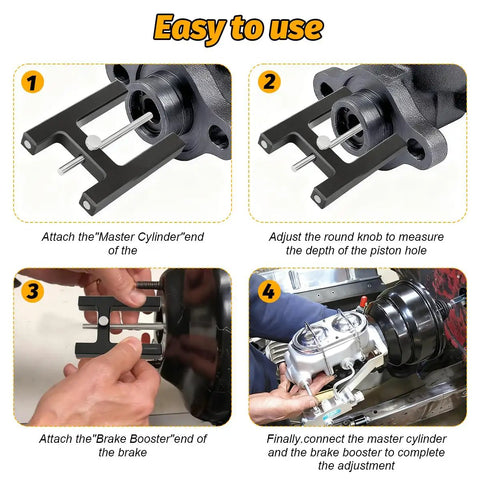 No Fuss Brake Booster Push Rod Adjustment Gauge Tool Machined From Heavy Duty Aluminum measuring piston depth with a master cylinder.