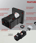 Sturdy Nema 34 Stepper Motor Mounting Bracket BK15 Ballscrew Fixed End Built For Ultra Precise Alignment Easy Install And Rock Solid Coaxial Mounting For Smooth High Torque Systems, black metal fixed end bracket with ball screw and motor