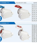 Rugged Industrial Power Outlet Built Tough With Knockout IP67 Weather Sealing And Rock Solid Dust Proof Design A Top Shelf 4 Pole 125 Amp Connector shown in multiple angles.
