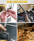 23 Piece Roll Pin Punch Set With Hammer And Bench Block for jewelry making, metalwork, watch repair, and woodworking.