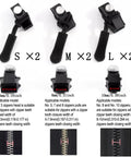 Heavy Duty Zipper Slider Replacement Kit 10 Pack Easy Zip Puller Repair For Luggage Jackets Backpacks Sleeping Bags Gear No Fuss Quick Fix Durable Sliders For Fast Restorations And Long Lasting Performance, showing three sizes of sliders.