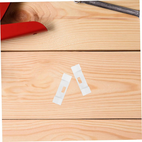 Vertical Blind Repair Blades Kit 10 Pcs for Quick Fix and Slat Replacement Clips on wooden surface