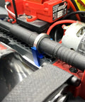 Premium Rad Alloy Center Driveshaft And High Speed Support Set Fits 1/8 1/10 Arrma Kraton Granite Senton RC Rig installed in vehicle.