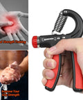 Adjustable Grip Strength Trainer With Easy Resistance Dial Hand Grip Strengthener for forearms, wrists, and fingers.