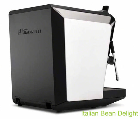 Oscar Direct Connect Version Black Espresso Machine With Copper Boiler For 110V Power, side view of compact design