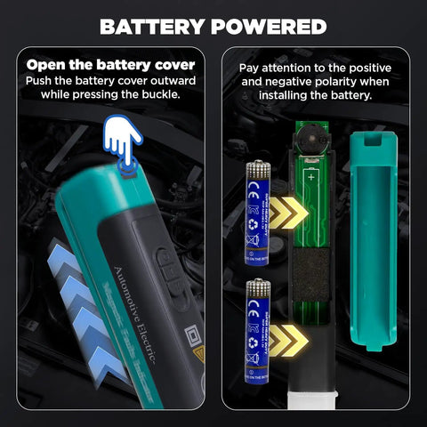 Coil Pack Tester Kit For Cars Ignition System Quick Diagnostics Without Disassembly Car Test Pen For Spark Plugs And Coils Automotive Ignition Coil Diagnostic Tool With LED Pulse Indicators Easy Troubleshooting battery cover and AA cells