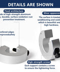 Set Of Four SBR25 Linear Rail Shaft Stop Collars Aluminum Alloy Clamp On Rings Heavy Duty For Linear Rail And Motion Guide Shaft 25mm Bore 45mm OD 12mm Thick showing chamfered edges and screws