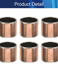 Top Shelf Oilless Bushings And Plain Bearings 10mm Bore 12mm OD 10mm Length Carbon Steel Base Bronze Coated Sleeve Bearings in a pack of 6