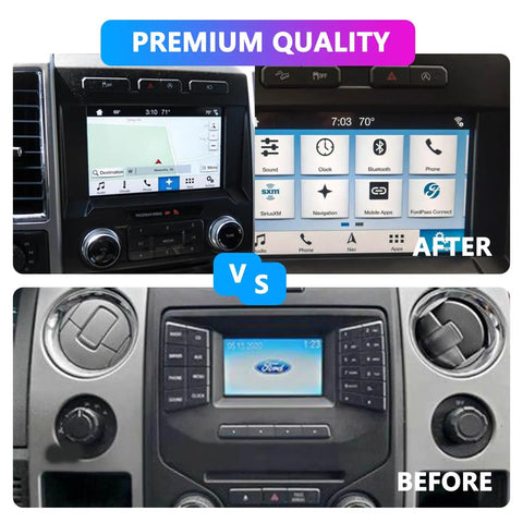 Ford Sync 2 To Sync 3 Upgrade Kit With Wireless CarPlay And 8 Inch Touchscreen GPS Navigation For F Series Trucks And SUV Lineup