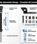 Tough As Nails Matte Plastic Pull Gate Latch For Wooden Fences And Metal Gates With No Sweat Outdoor Yard Entry Hardware Easy Upgrade Backyard Walkway Closure Kit Pack Of Ten, showing adjustable design with durable components.