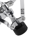 Close-up of the adjustable mechanism and knob of Built Tough Double Layer Cymbal Stand With Adjustable Height And Durable Steel Base Easy Fold Design.