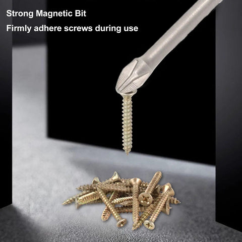 Top Tier 6 Pcs Alloy Steel Screwdriver Bits Set With Magnetic Cross Head Buffer Design For Furniture Auto And Electrical Repair Jobs, bit holding screw