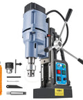 Beast Magnetic Drill Press With 1550W Power For Fast Holes, 2 Inch Capacity, shown with accessories and control panel