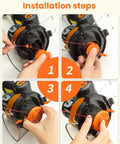 Step-by-step installation of 20 Pack Trimmer Spool Line Refill 0.065 Inch Replacement Line For Popular String Trimmers WG Series.