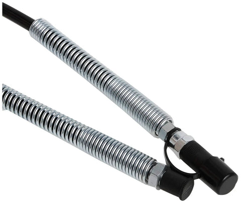 Close-up of Heavy Duty 42 Inch Grease Gun Hose Assembly One Eighth Inch NPT 10,000 PSI Max Replacement Hose For Grease Guns