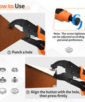 Demonstration of All In One Heavy Duty Snap Fastener Tool Kit With Three Dies And Forty 15mm Stainless Snaps Plus Two Rubber Rings