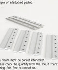 Heavy Duty Z Bar Picture Hanging Kit 12 Inch French Cleat Wall Mounts for Art, showing interlocked aluminum cleats.