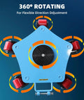 Anteqvip 4 Ton Machine Skate Heavy Duty Industrial Mover with 360° rotating polyurethane wheels for flexible direction adjustment.