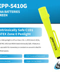Intrinsically Safe Permissible Penlight Built Tough For Tactical And Outdoor Use, 30 Lumen Green Beam, 147mm Length, USA Designed