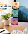 Cryptid And Space Sticky Notes Set Of 12 Three By Three Inch Self Stick Memo Pads With Four Each Bigfoot Nessie And UFO Designs on monitor