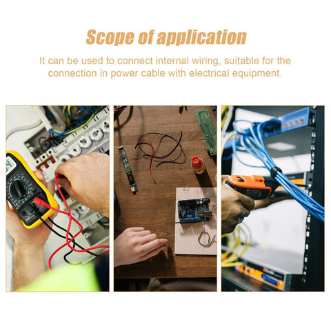 Top Tier T-Type Copper Wire Terminals With Insulated Nylon Sleeves For Quick Solderless Electrical Connections And Safe Splicing On Computer Cables And Household Wiring Kits
