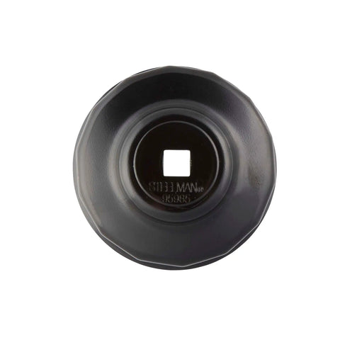 Mazda Oil Filter Cap Wrench 76mm 14 Flutes 3/8 Inch Drive Low Profile Heavy Duty Chrome Vanadium for Confined Spaces, top view
