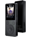 64GB MP3 Player With Bluetooth 5.3 And Built-In Speaker displaying music on 1.8-inch screen with physical buttons for quick control.