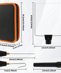 3-In-1 Hot Wire Foam Cutter Kit With Three Cutting Tips, Carrying Case, Great For Styrofoam Crafts, DIY Arts And Crafts dimensions displayed