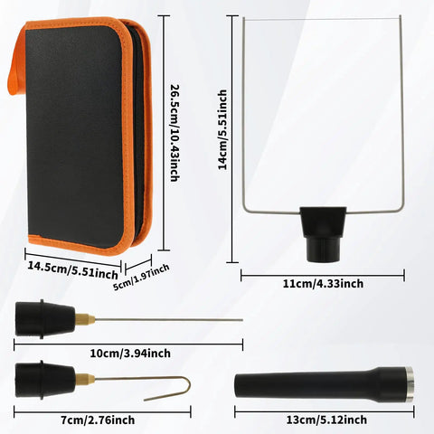 3-In-1 Hot Wire Foam Cutter Kit With Three Cutting Tips, Carrying Case, Great For Styrofoam Crafts, DIY Arts And Crafts dimensions displayed