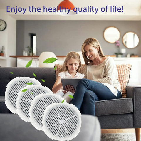 Mother and daughter in living room with Easy Swap HEPA Replacement Filter 2 In 1 With Activated Carbon For Frida Baby 3 In 1