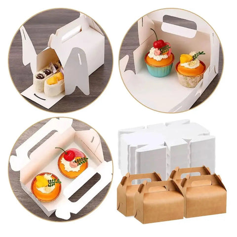 30 Pack Kraft Paper Gift Boxes Set Thick Cardboard Food Safe Flat Folded for Easy Storage Perfect for Packaging Weddings Parties