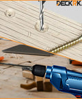 12 Piece Countersink Drill Bit Set With 3 In 1 Wood Counterbore Kit for precise woodworking, featuring drill in action on wood