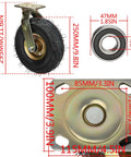 4 Pack Heavy Duty Rubber Caster Wheels Featuring Antislip Tires, 10 inch size, ideal for heavy load jobs and industrial carts.