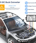Illustration of Waterproof Car Mounted Buck Converter From 12V 24V To 9V 5A 45W DC To DC Step Down Regulator For Vehicles
