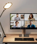 Video Conference Lighting For Computer And Webcams Dimmable 15W Ring Light With Desk C Clamp And Swing Arm Remote Memory Timer