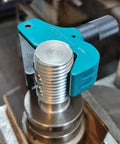 Universal Thread Repair Tool And Restorer For All Threads In Range Five Eighths Inch To One And A Half Inches External Or Internal Threads Metric And SAE One Hand Tool Quick Sizing Chases And Repairs Threads on bolt