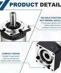 Planetary Gearbox Speed Reducer With 50 To 1 Reduction And Ultra Low Backlash Under Fifteen Arc Minutes detail view