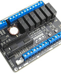 Plug And Play PLC Module 100 V2 SMD For Arduino Nano, 4 Analog Inputs, 4 Analog Outputs 0-10V, I2C Bus Ready, top view