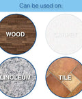Surfaces compatible with One Inch Round Felt Furniture Sliders With Self Adhesive Backing For Hard Floors: wood, carpet, linoleum, tile.