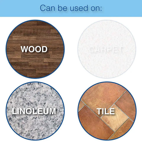 Surfaces compatible with One Inch Round Felt Furniture Sliders With Self Adhesive Backing For Hard Floors: wood, carpet, linoleum, tile.
