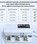 Automatic Continuous Bag Sealing Machine With Digital Temperature Control And Adjustable Speed Desktop Heat Sealer in use