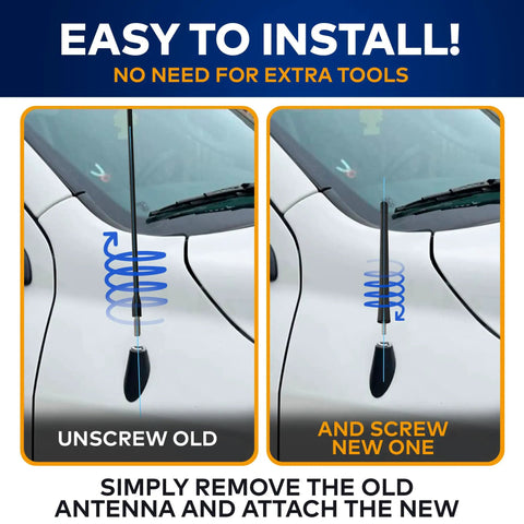 6.5 Inch Antenna Mast Replacement For RAM Trucks Black Heavy Duty Car Wash Proof HD Radio Antenna Mast For FM AM Easy Install And Durable Fits 2009 2026 Dodge RAM 1500 Series Accessories For Men And Women installation steps