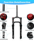 Front Fork For Four Inch Fat Tires With 130mm Travel And Crown Lockout detailed features like ABS adjustment and 9mm QR