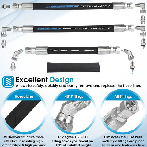 Powerstroke 7.3L HPOP Hose Lines Kit With Crossover Line And Master Service Kit for Ford Diesel Trucks 1999-2003 components