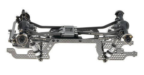 Beefed Up Heavy Duty Stainless Steel High Clearance Link Set For TRX4M Defender And Bronco Black Coated Drop In Replacement For Stock Plastic Links Precision Machined For Stable Performance 42g Per Set installed on TRX4M crawler chassis