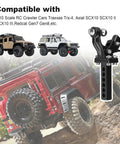 Metal RC Crawler Trailer Hook Drop Hitch Receiver For Traxxas TRX4 Axial SCX10 II III Redcat Gen7 Gen8 with red RC car