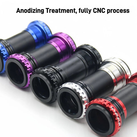 Mountain Bike Bottom Bracket 68 To 73mm 29mm Spindle English Threaded BB For MTB And Road Frames CNC Machined Aluminum Anodized